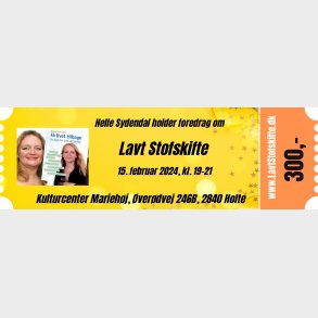 𝐇𝐨𝐥𝐭𝐞: 10. april 2024, kl. 19-21, Foredrag om lavt stofskifte