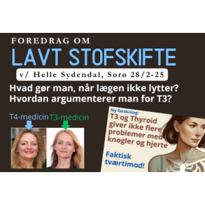 Sor: 28. februar 2025, kl. 19-21, Foredrag om lavt stofskifte